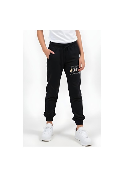 Fyk Kids Kız Çocuk Baskılı Live Kelebek Bel Detayı Lastikli Alt-üst Pijama Takımı Beyaz