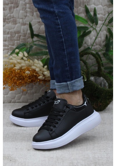 Fort B-150 Siyah Beyaz Rahat Kalın Taban Sneaker Erkek Spor Ayakkabı Siyah - Beyaz Fort B-150 Siyah Beyaz Rahat Kalın Taban Sneaker Erkek Spor Ayakkabı Siyah - Beyaz