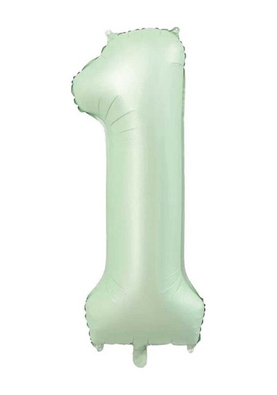 Yeşil 1 Rakam Folyo Balon 76cm Yeşil