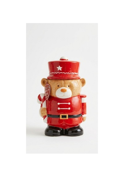Kırmızı Ayıcık Nutcracker Bear Seramik Kavanoz