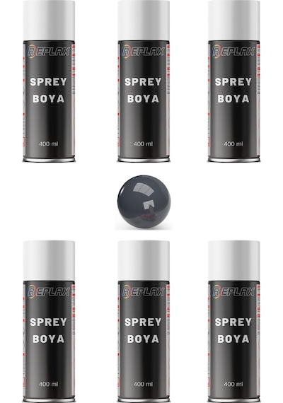 6 Adet Ral 7015 Taş Koyu Gri Sprey Boya 400 Ml.