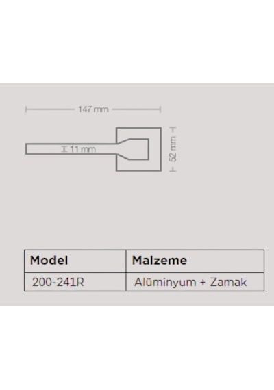 Sese Aysu Modeli Rozetli Wc Kapı Kolu Nikel Saten 200-241r-02-53
