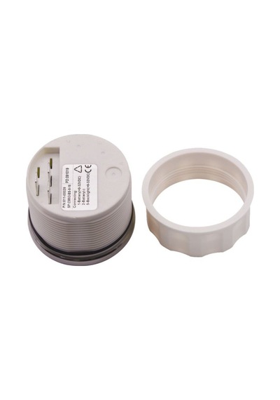 Voltmetre Beyaz Çap 52Mm 12/24V Tekne Yat Beyaz