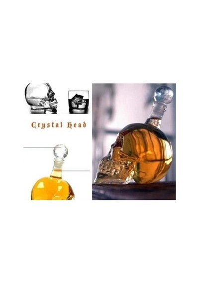 Hubrendy Emin Crystal Head Kuru Kafa Cam Şişe 350 Ml