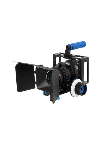 Dslr için Camera Cage + Follow Focus + Matte Box