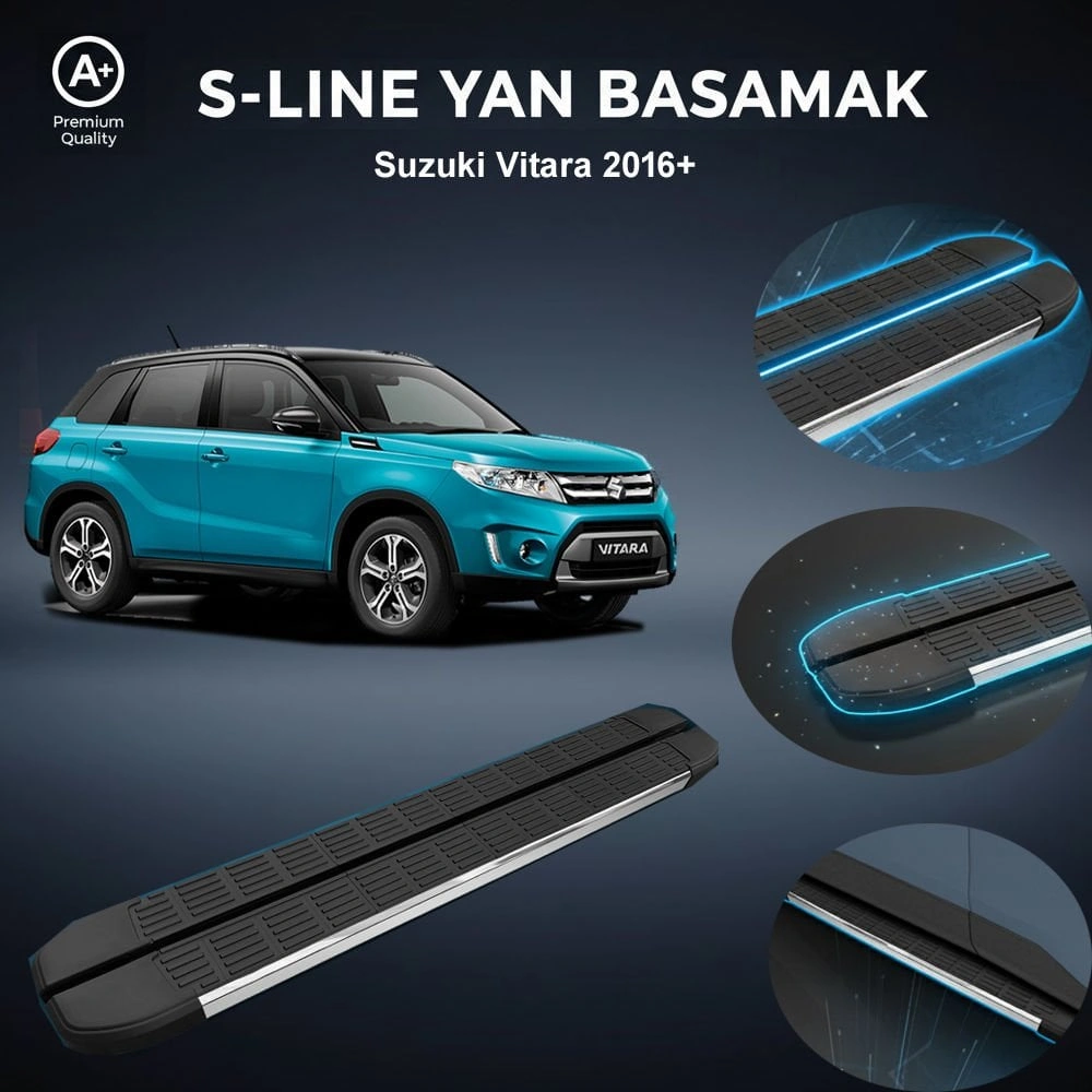 Suzuki Vitara S-line Premium Krom Yan Basamak 2016 Sonrası