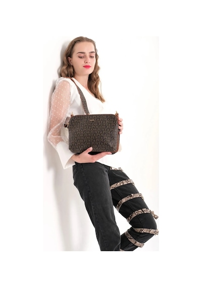 Just Polo Kadın 5 Bölmeli Büyük Boy Çapraz Omuz Çantası 232044mh Kahverengi - Taba 84256734