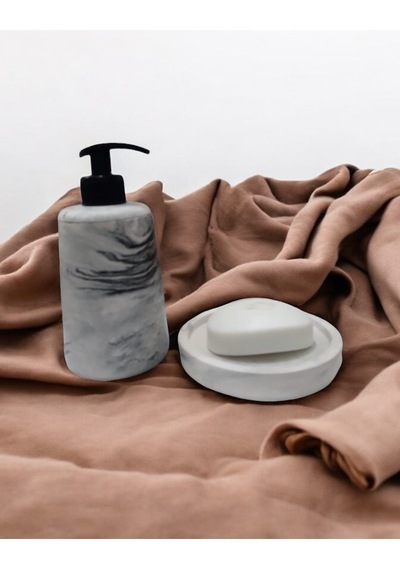Marble Gri Sabunluk Beton Sıvı Ve Katı Sabunluk Gri