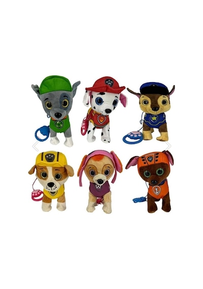 Babydoor Paw Patrol Köpek Yürüyen, Havlayan Müzikli Tasmalı Kumandalı Peluş Oyuncak