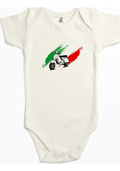 Zepplin Giyim Vespa İn Italy Sarı Bebek Body Zıbın