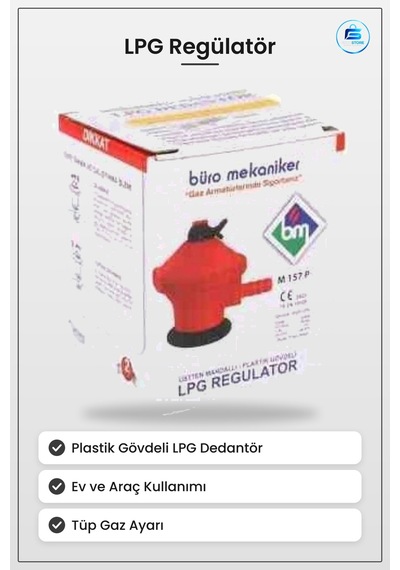 Lpg Regülatör Plastik Gövdeli Dedantör Tüp Gaz Basınç Ayarlama Ev
