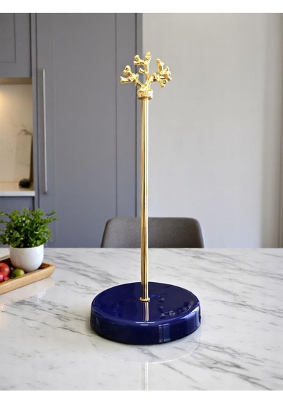 Kağıt Havluluk - Düz Lacivert Gold Mavi