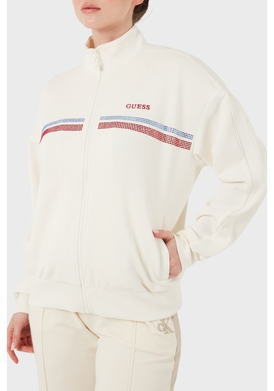 Guess V6rq01kcay2 Berthe Kadın Sweatshirt Beyaz