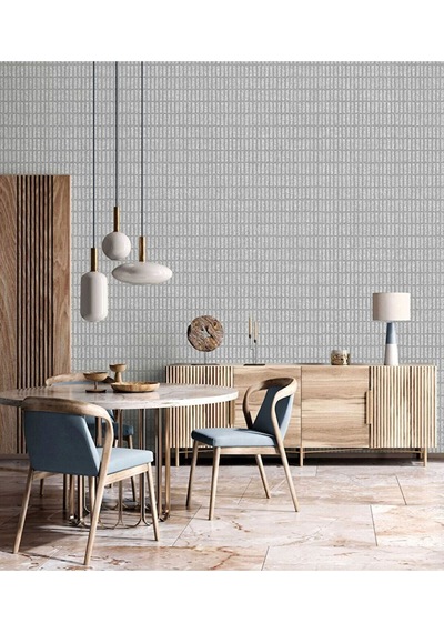 Adawall Muse Koleksiyonu- 25102-2 Açık Gri Dokulu Silinebilir Nonwoven Vinil Duvar Kağıdı 1.06x15.6m, 16.5m²