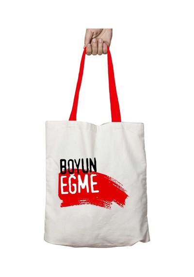 Art Hediye Kırmızı Kulplu Boyun Eğme Yıkanabilir Omuz Çanta Çok Renkli