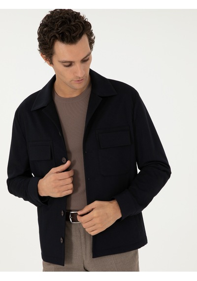 Cacharel Koyu Lacivert Regular Fit Ceket