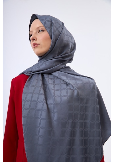 Mirsoy Scarf Lina Modern Desen Şal Gri