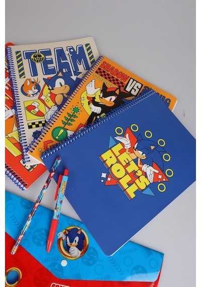 X Dekomus "speed Force Collection" Lisanslı Sonic Premıum Kırtasiye Seti 4 Adet A4 Defter,okul Etiketi,dosya Diğer