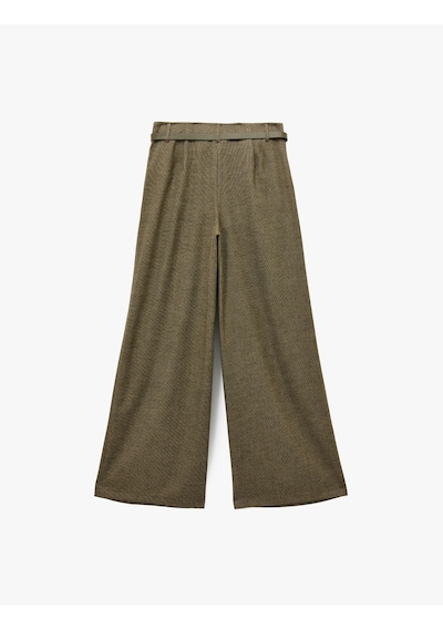 Koton Loose Fit Cepli Pileli Kemerli Palazzo Kumaş Pantolon Yeşil Desenli 6wak40058ew Yeşil Koton Loose Fit Cepli Pileli Kemerli Palazzo Kumaş Pantolon Yeşil Desenli 6wak40058ew Yeşil