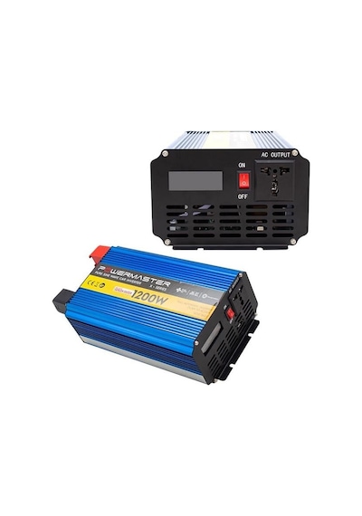 Powermaster 12 Volt 1200 Watt Pure Sinus Wave İnverter Pwr-1200