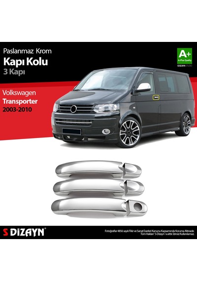 S-Dizayn Vw T5 Transporter Krom Kapı Kolu 3 Kapı 2003-2010