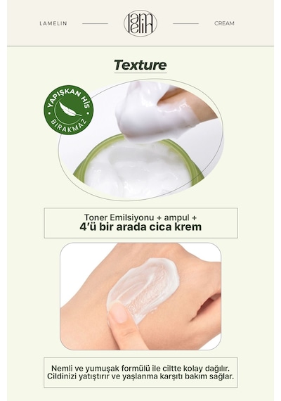 Lamelin Yatıştırıcı ve Onarıcı Centella Bakım Kremi Lamelin Cica 4 in 1 Cream 100 ML