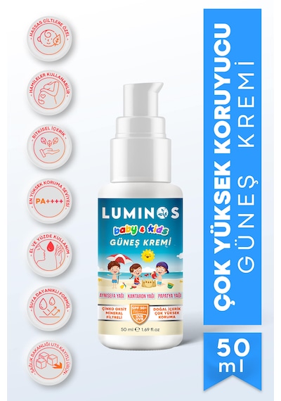 Luminos Baby & Kids Spf 50+ Doğal Güneş Kremi