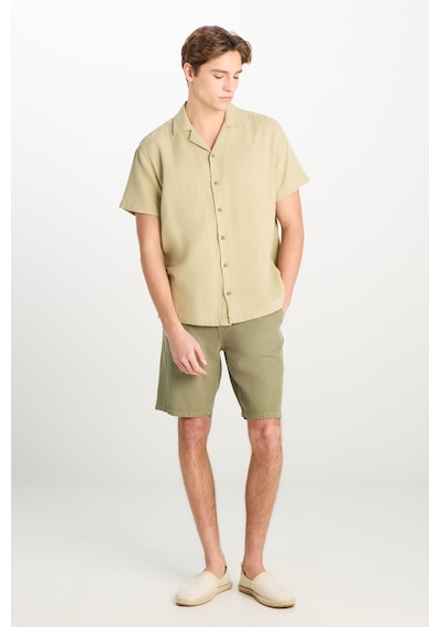 Lee Erkek Relaxed Fit Açık Yeşil Keten Gömlek - L2510207299