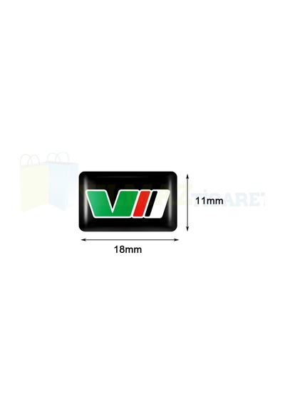 Skoda Vrs Arma Direksiyon Jant Vites Torpido Ayna Damla Silikon Etiket Çıkartma Oto Sticker 18x11mm