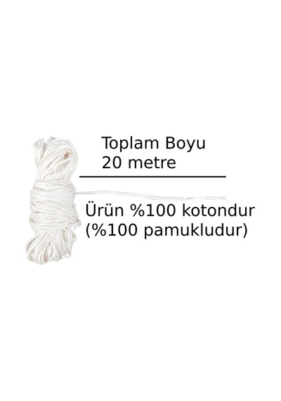 Fırında Et Tavuk Hindi Pişirme İpi Sosiz Sucuk Yapım İpliği Çok Amaçlı Mutfak İp Boy Tek Parça 20 Me Sku: Smg8690010341655