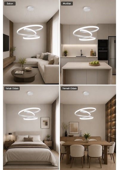 AvizeGO Lina Led Sarkıt Avize Beyaz Işık