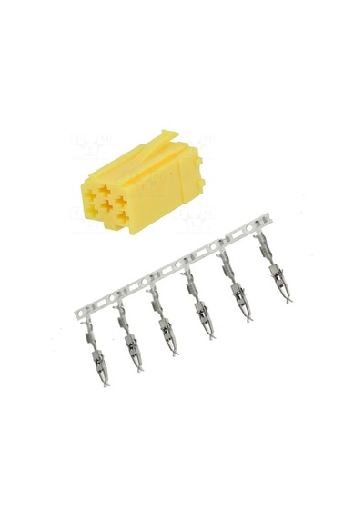 Mini İso Soket Sarı 6 Pin