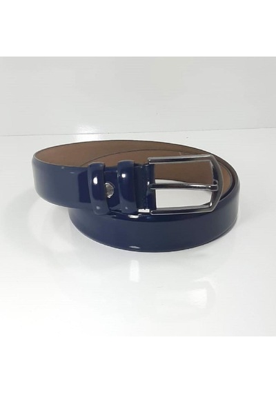 Fiyra 3093 Lacivert Rugan Üst Sınıf Hakiki Deri 3,5cm Erkek Kemer Lacivert