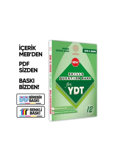2026 YDT Mebi İngilizce 12.sınıf Skills Question Bank (Beceri Temelli Soru Bankası) Baskı Ücreti