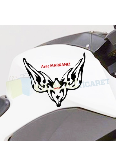 Kişiye Özel Kanat Motosiklet Oto Sticker Araba Yapıştırma Etiket