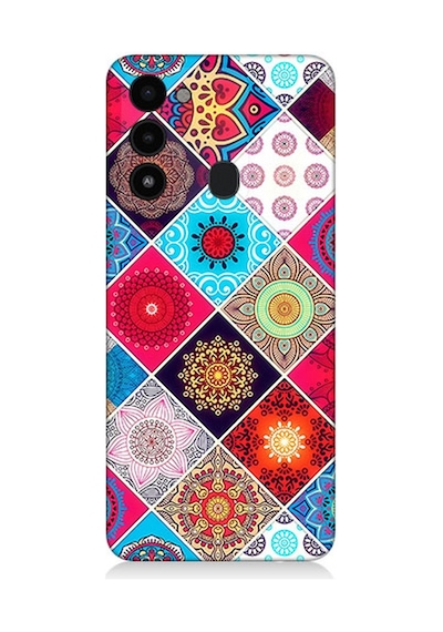 Tecno Spark 8c Uyumlu Silikon Kılıf Pitikare Mandala Desenler
