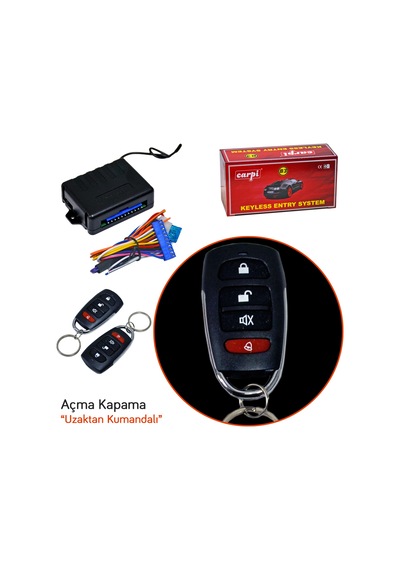Carpi Açma Kapama 12v Siyah Kumandalı 4 Tuşlu Sinyal Çıkışlı Br4602612