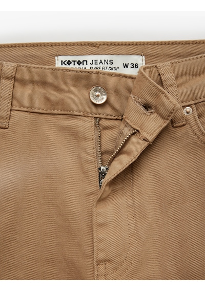 Koton Pamuklu Dar Kalıp Düğmeli Cepli İspanyol Paça Crop Jean Pantolon - Kick Flare Jeans Kahverengi 7wal40004mw Kahve Koton Pamuklu Dar Kalıp Düğmeli Cepli İspanyol Paça Crop Jean Pantolon - Kick Flare Jeans Kahverengi 7wal40004mw Kahve