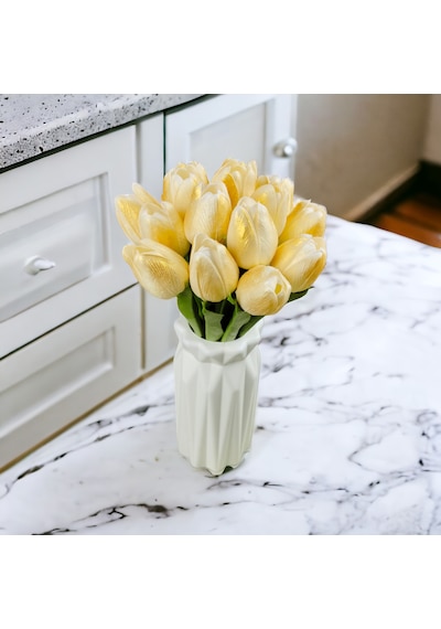 Yapay Islak Lale Altın Sarı 10 ' Lu Premium Gold Design Altın Rengi