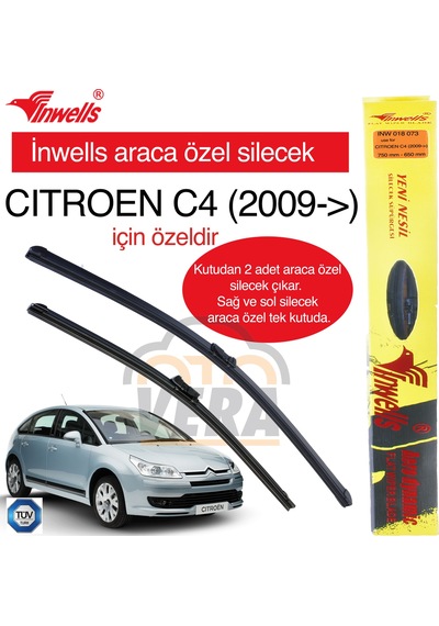 İnwells Citroen  C4 Muz Silecek Takımı (2005-2009)