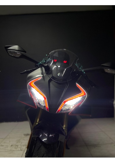 Cf Moto 450sr Kırmızı Far Led Sticker Etiket Modeli