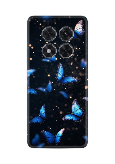 Xiaomi Redmi Note 14 Pro Kılıf Limited Resimli Uçuşan Mavi Kelebekler 226