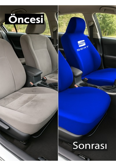Aracınız İçin Özel Olarak Tasarlanan Seat Toledo İle Uyumlu Oto Koltuk Kılıfı İle Sürüş Lacivert Lacivert