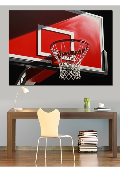 Basketbol Panyası Potası Spor Dekoratif Kanvas - Mdf Ahşap Tablo
