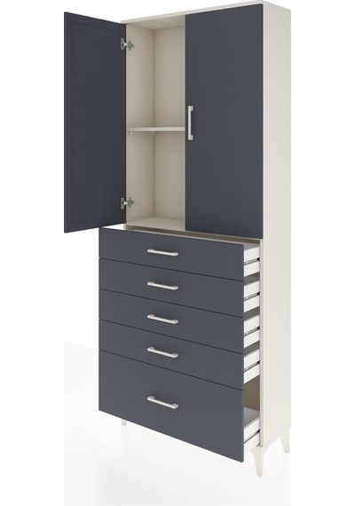 Arges Dolap 2 Raflı 5 Çekmeceli 2 Kapaklı 88x30x221 Aytaşı-an... Aytaşı
