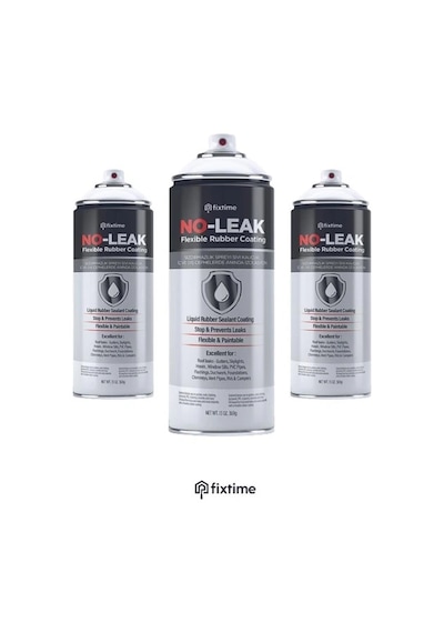Fixtime NoLeak 2+1 Paket Su İzolasyon Sızıntı Onarım Spreyi Su Geçirmez Beyaz 3x400 ML