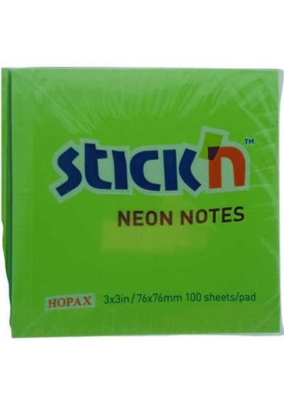 Gıpta Stick'n Post-it Neon Yeşil 76x76 100 Yp 12'li Paket