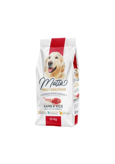 Motto Kuzu Etli Ve Pirinçli Yetişkin Köpek Maması 15 KG