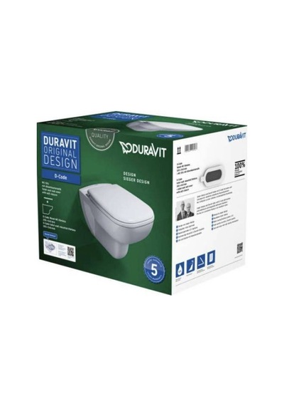 Duravit - D-code Kanalsız Rimless Asma Klozet Yavaş Kapanır Kapak Dahil - 45703920a1- Diğer