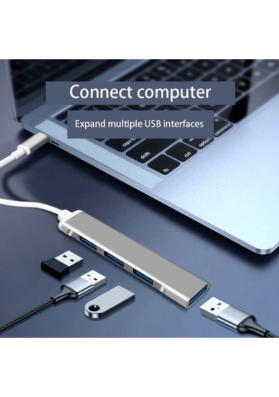 4 Port Type C Hub Ultra Slim Usb Hub 4Lü Type Usb C Çoklayıcı